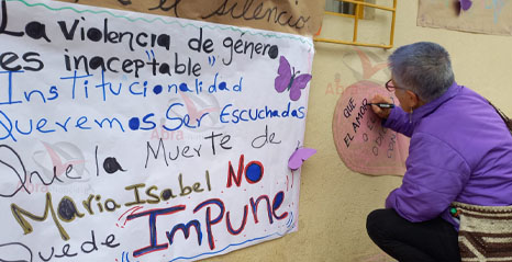 Con Plantón rechazaron feminicidio de María Isabel en el corregimiento de Jamondino, en Pasto, capital de Nariño.