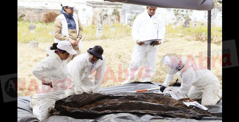 pasto cementerio cuerpos